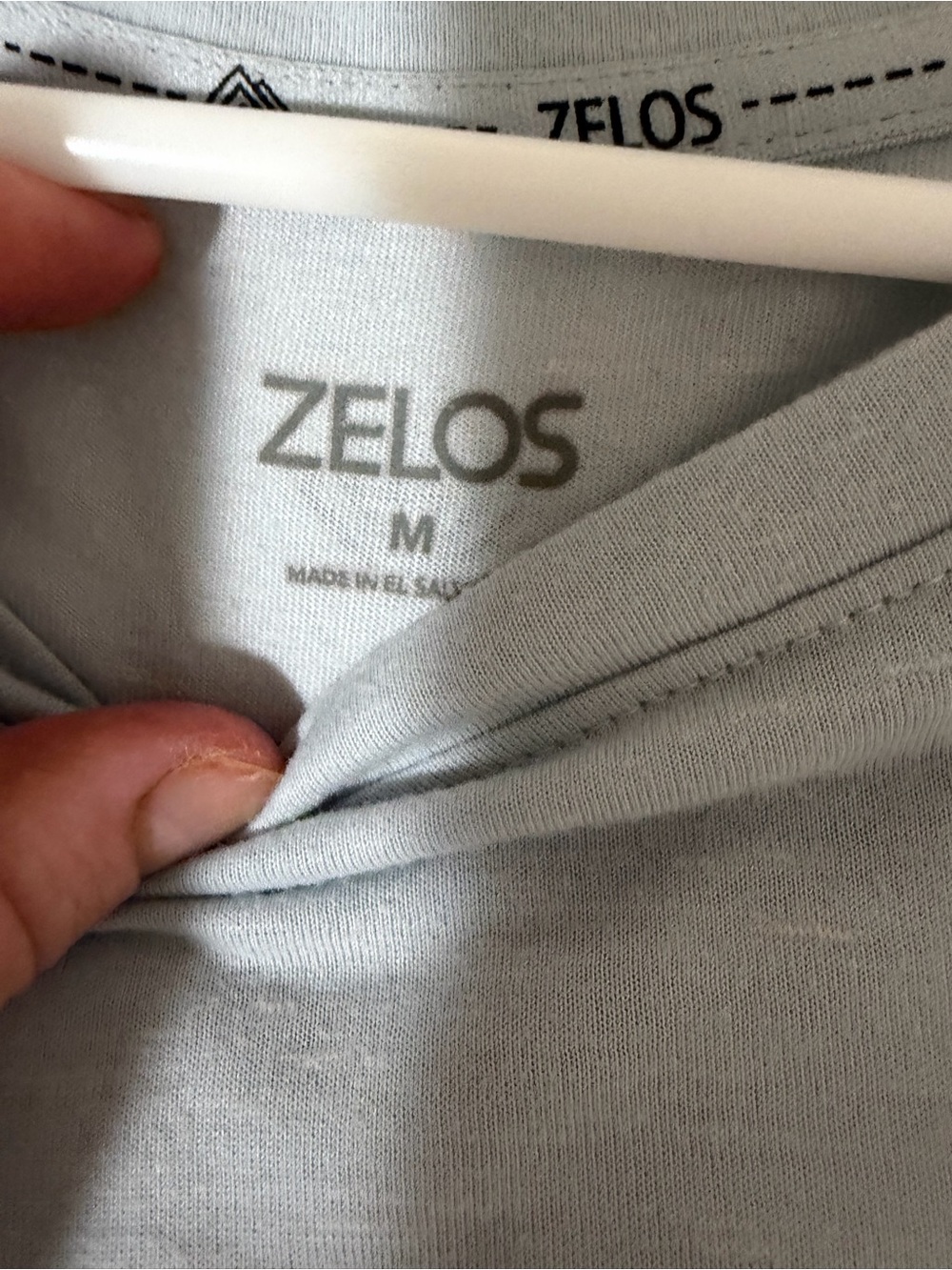 ZELOS Pale Blue Short Sleeve Crewneck Tee - Picture 2 of 5